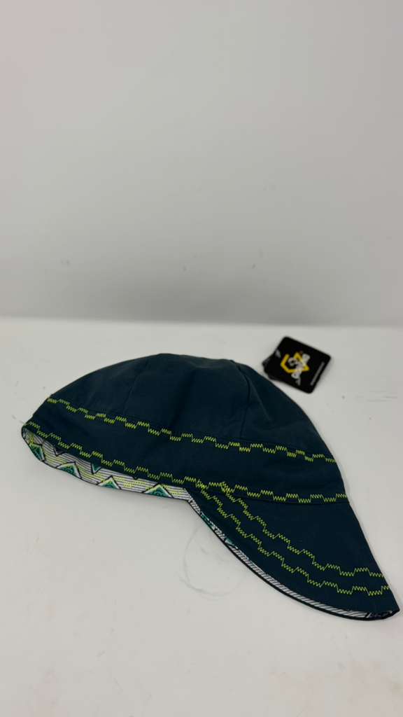 Giorgino- Gorra con costuras azul oscuro y lima. - Image 2