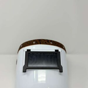 Outlaw Leather Slimline Pro X blanco - parte superior de imitación de caimán marrón claro.