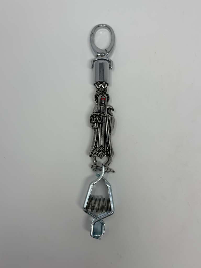 Pinza para guantes de la Santa Muerte.