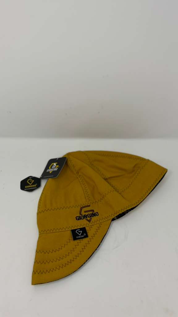 Giorgino- Gorra con costuras mostaza/dorado
